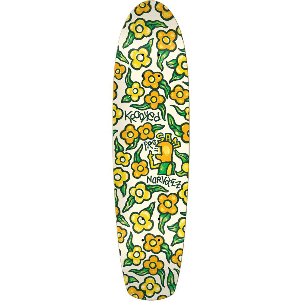 Krooked Sam Narvaez Pro Flowers Zinger Skateboard Deck 7.75"