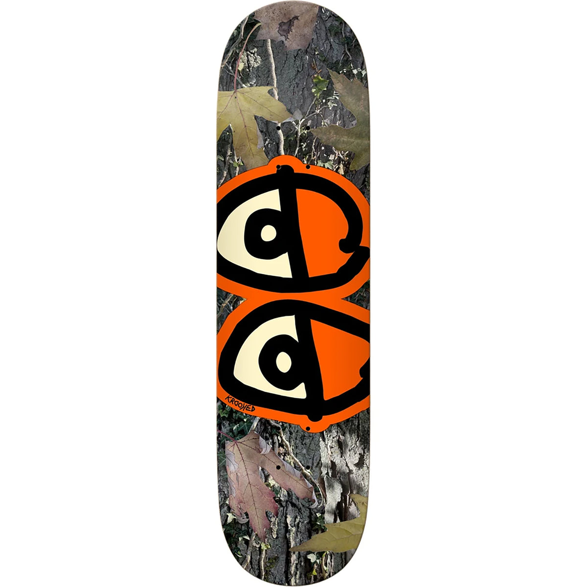 Krooked Team Eyes Camo Skateboard Deck 8.25"