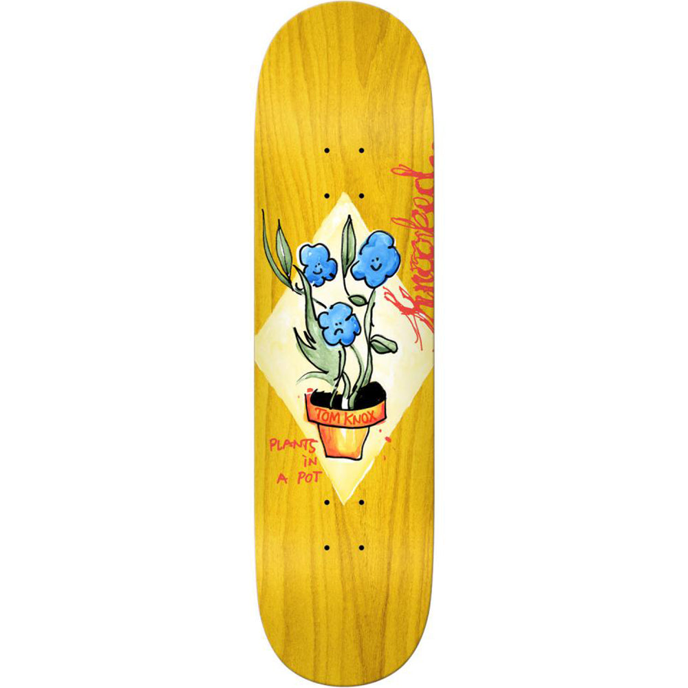 Krooked Tom Knox Blue Flowers Skateboard Deck 8.5"