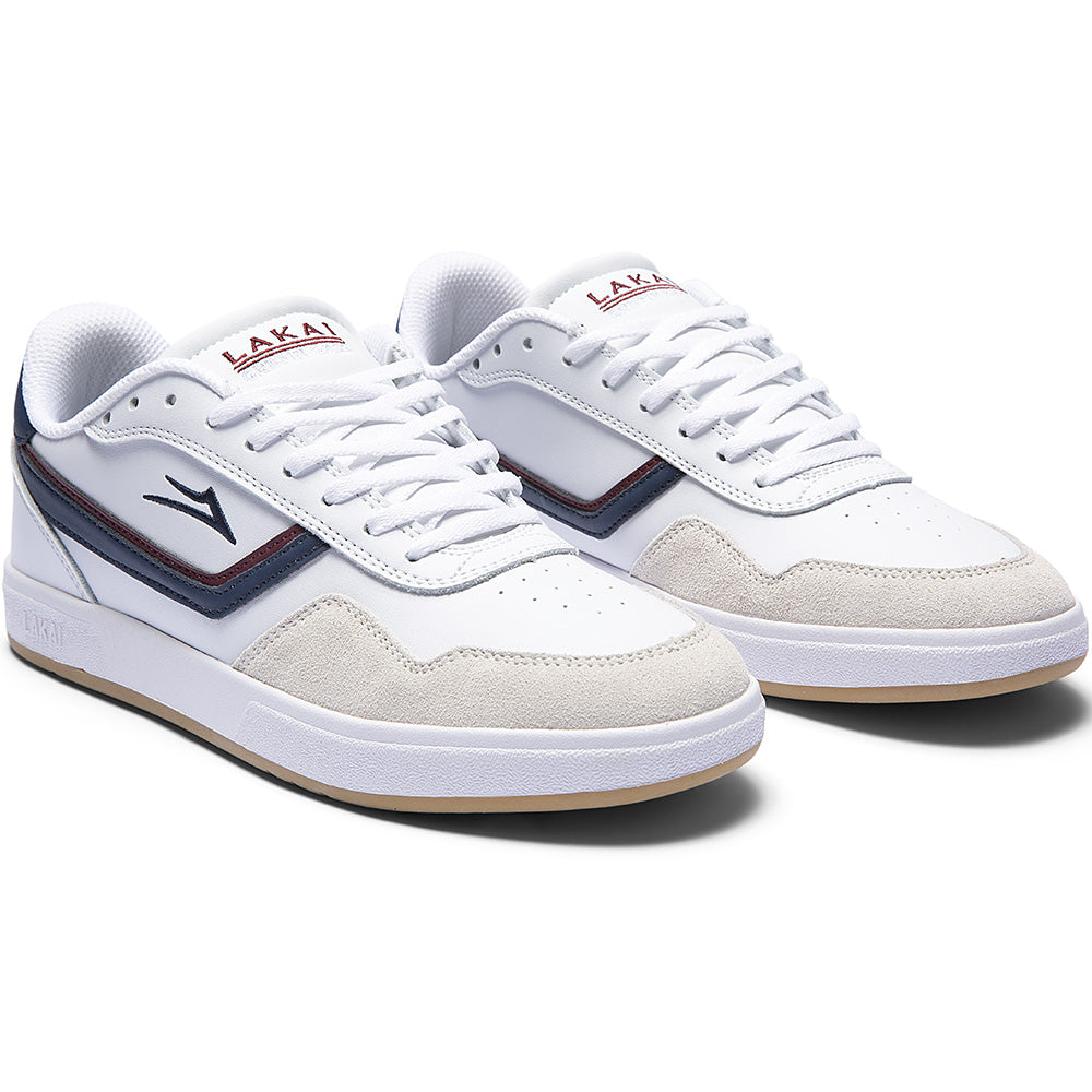 Lakai Terrace Shoes White/Navy Leather