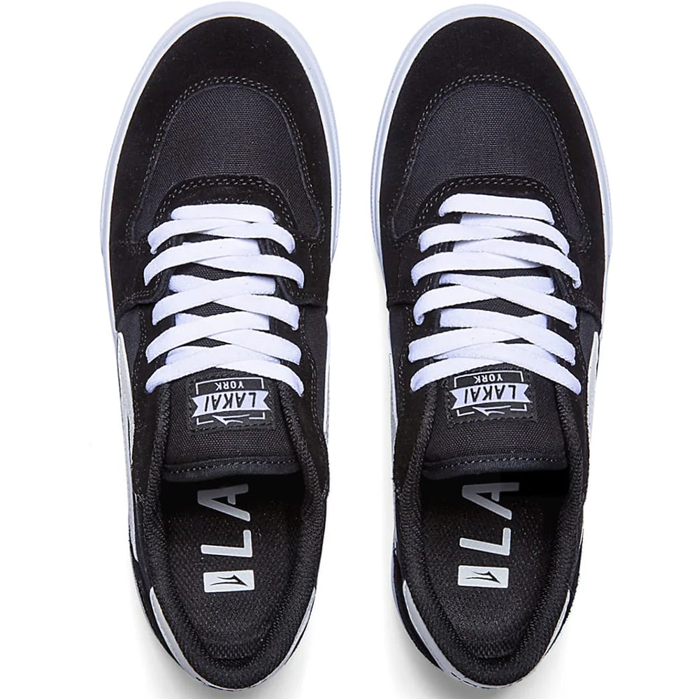 Lakai York Shoes Black/White Suede