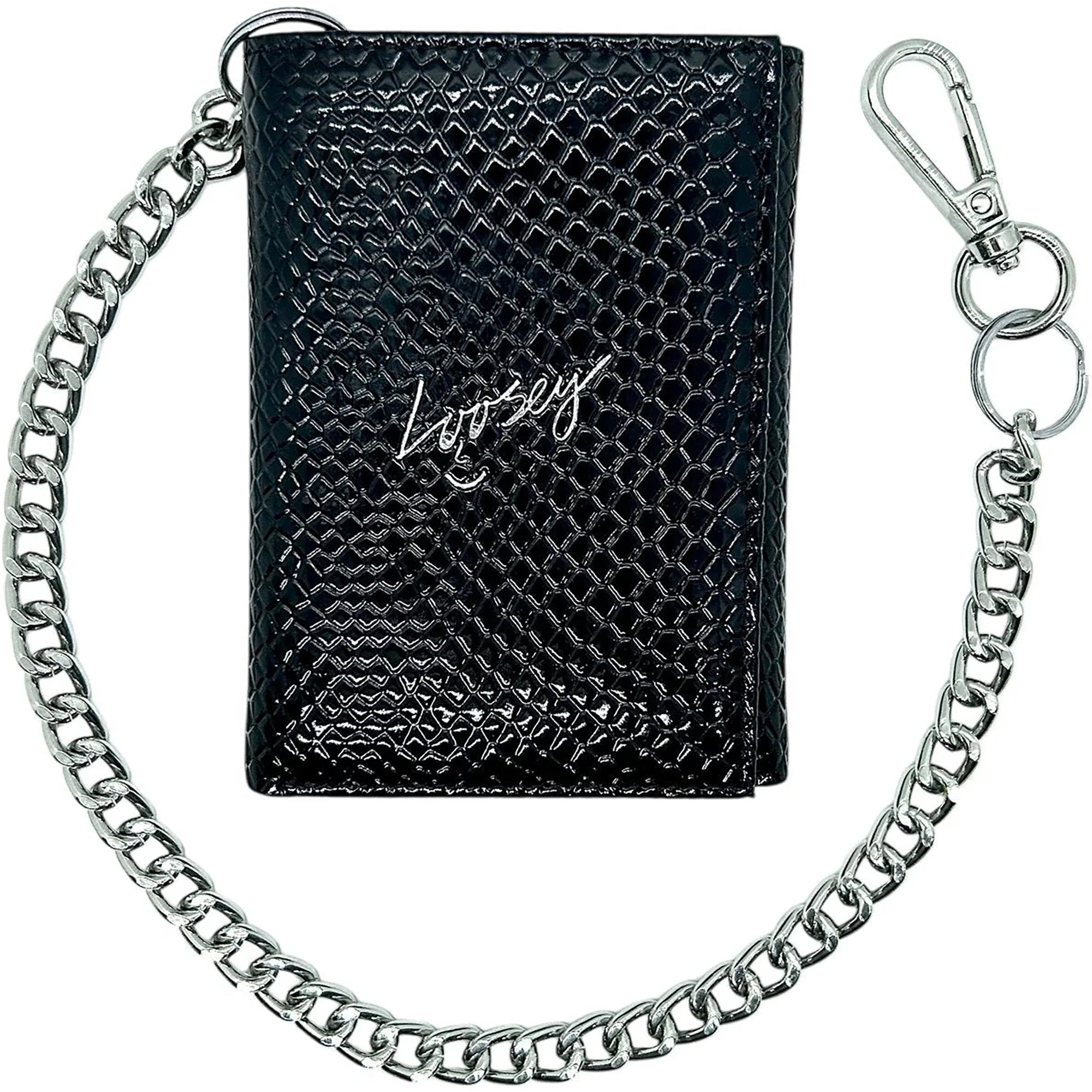 Loosey Metallic Black Chain Gang Wallet