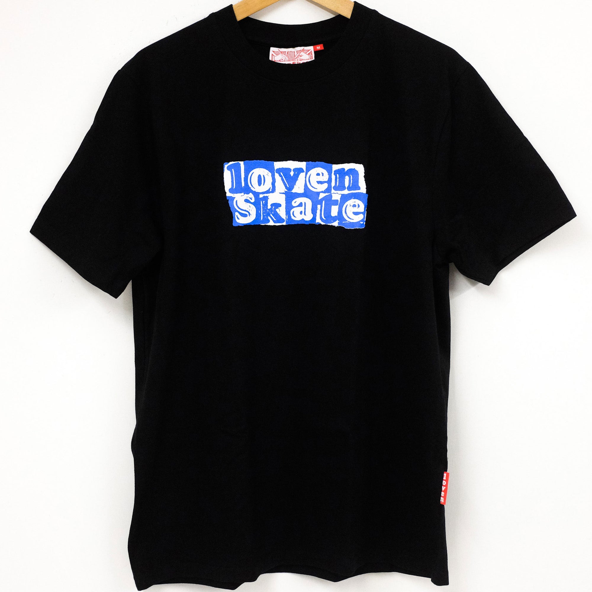 Lovenskate Tear Logo T Shirt Black/Blue