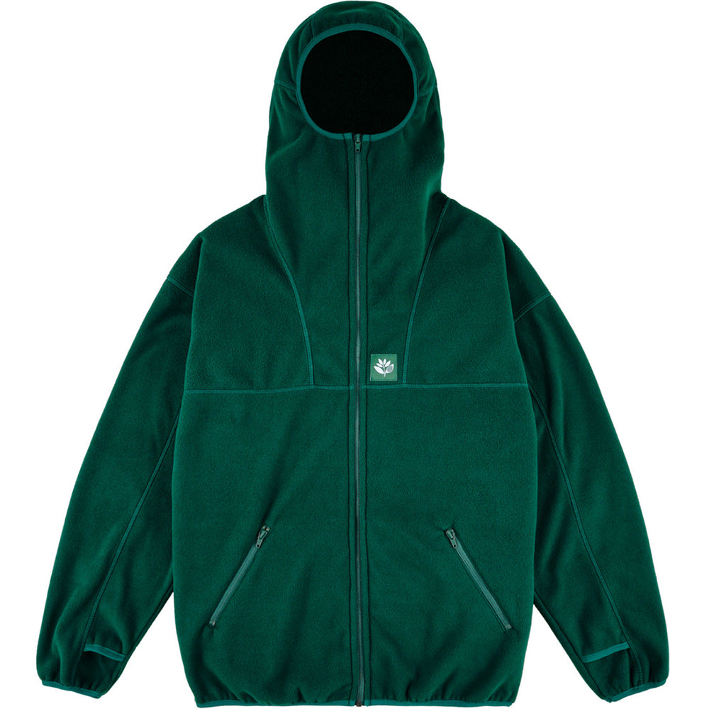 Magenta Antartic Zipped Hoodie Green