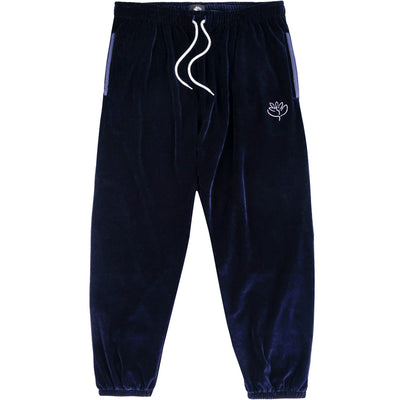 Magenta Dimanche Velours Trackpants Navy