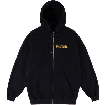 Magenta Downtown Zipped Hoodie Black