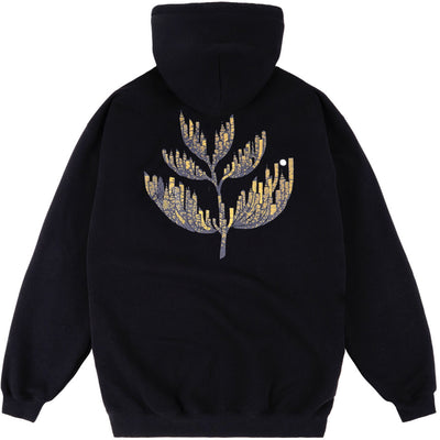 Magenta Downtown Zipped Hoodie Black