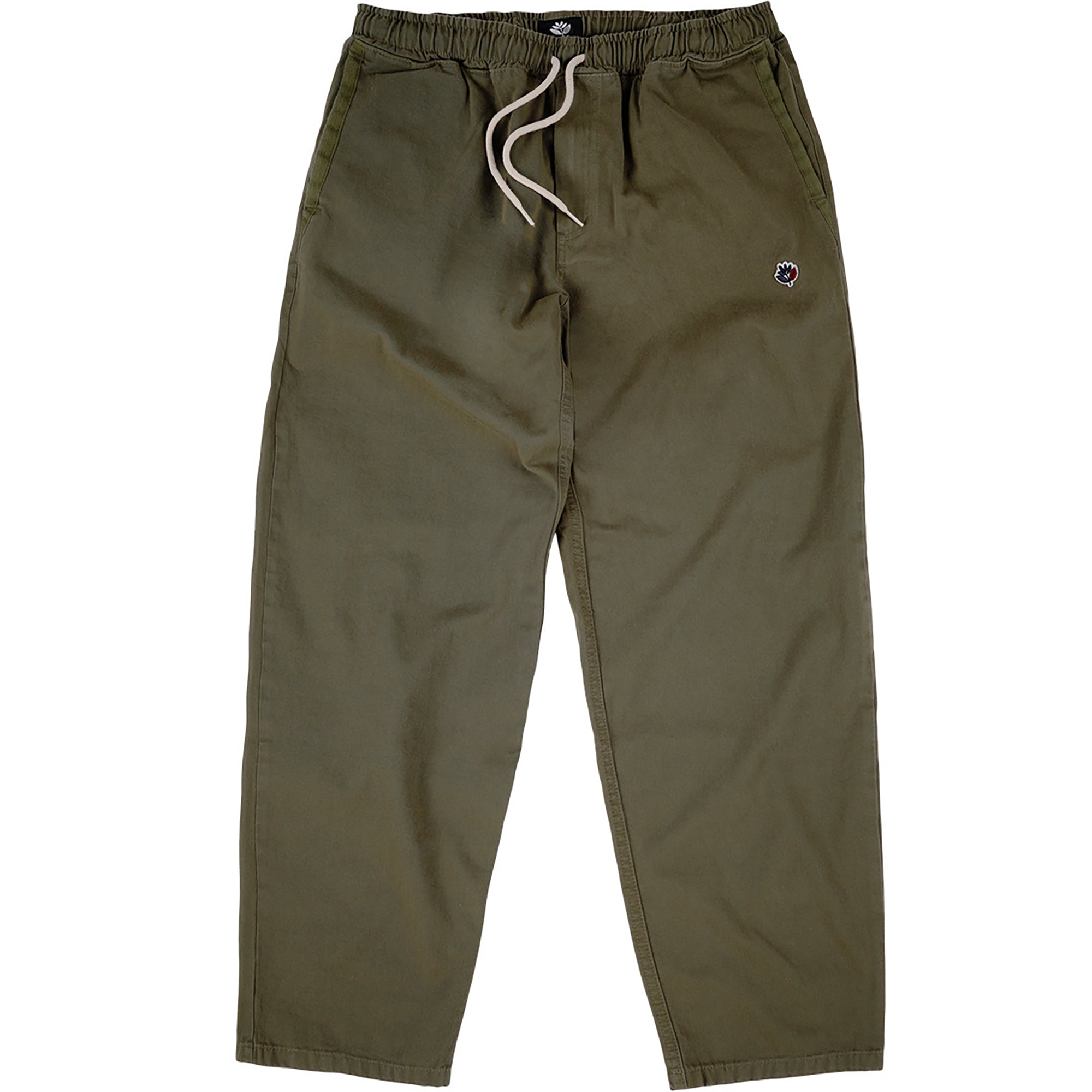Magenta Extra Loose Pants Dark Olive