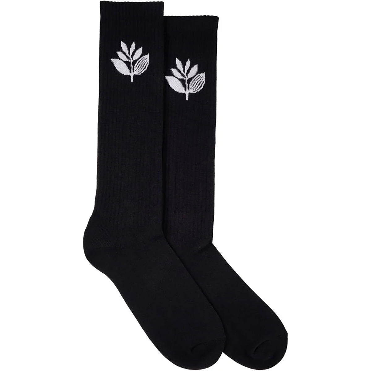 Magenta High Socks Black