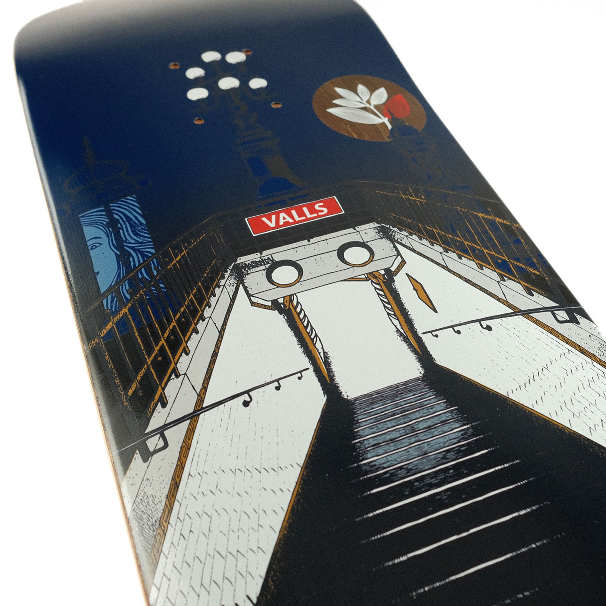 Magenta Leo Valls Metro Series Skateboard Deck 8.25"