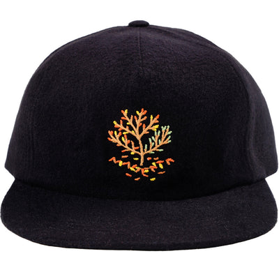 Magenta Tree Snapback Hat Black