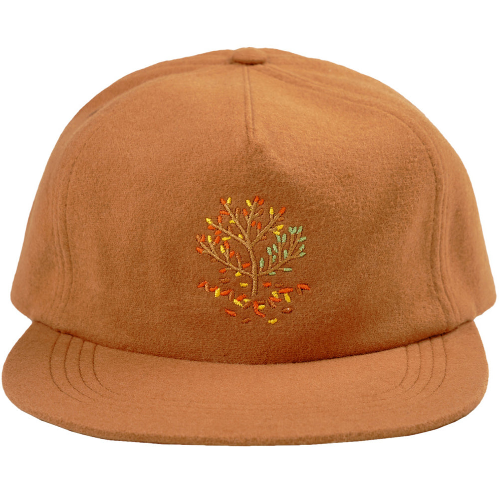 Magenta Tree Snapback Hat Brown