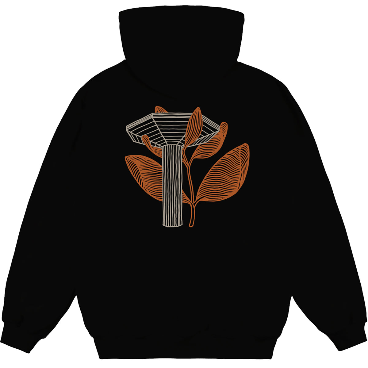 Magenta Pillar Hoodie Black