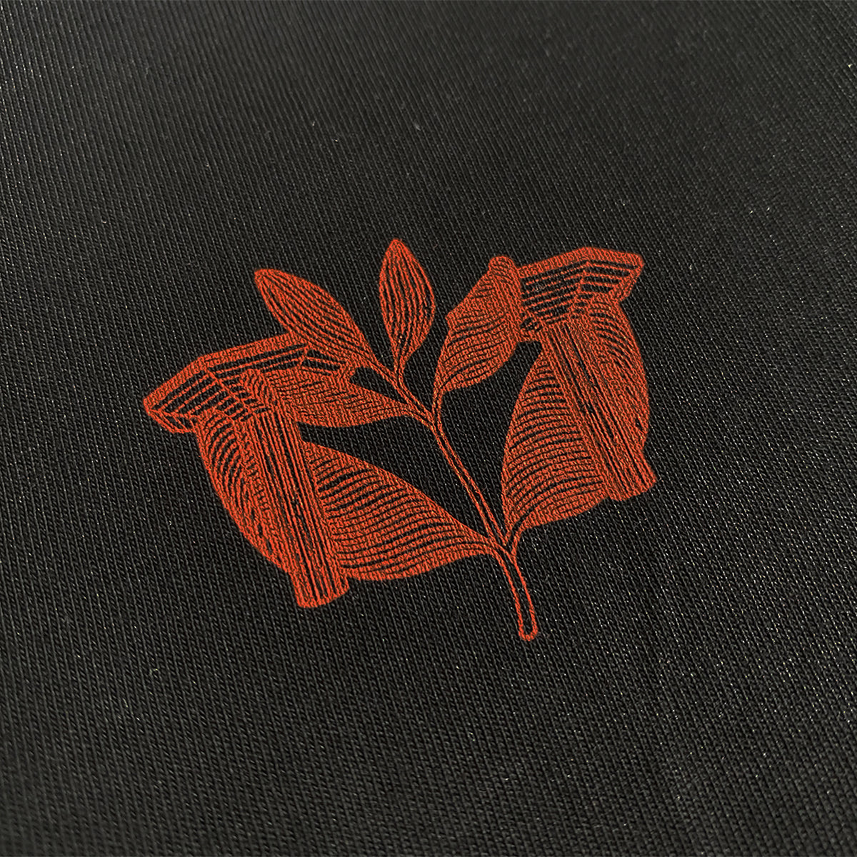 Magenta Pillar Hoodie Black