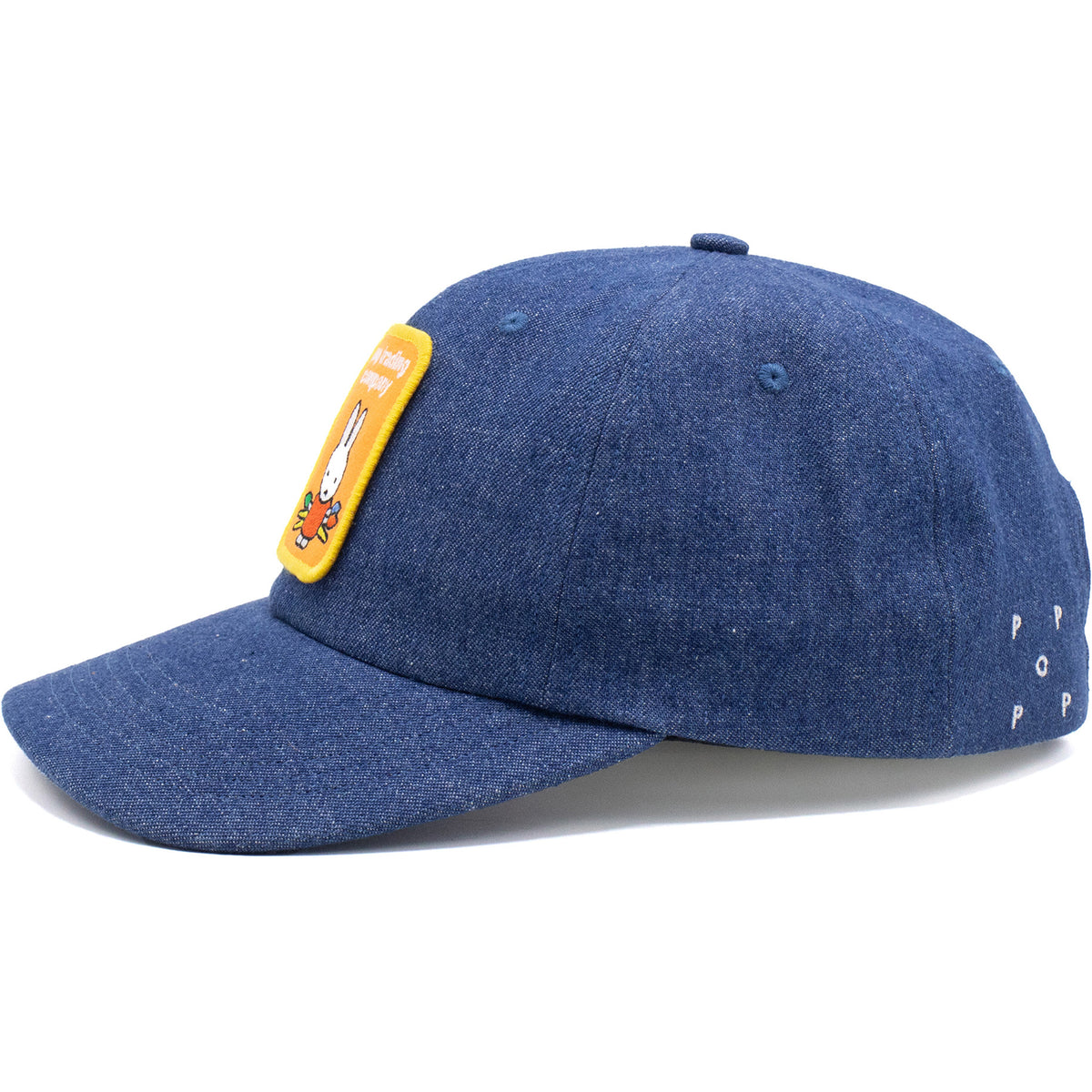 Miffy x Pop Trading Company Patch Sixpanel Hat Rinsed Denim