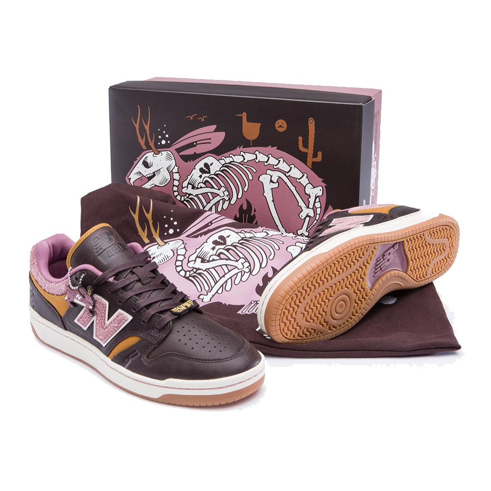 New Balance Numeric x Jeremy Fish x 303 Boards 480 Shoes Brown/Pink
