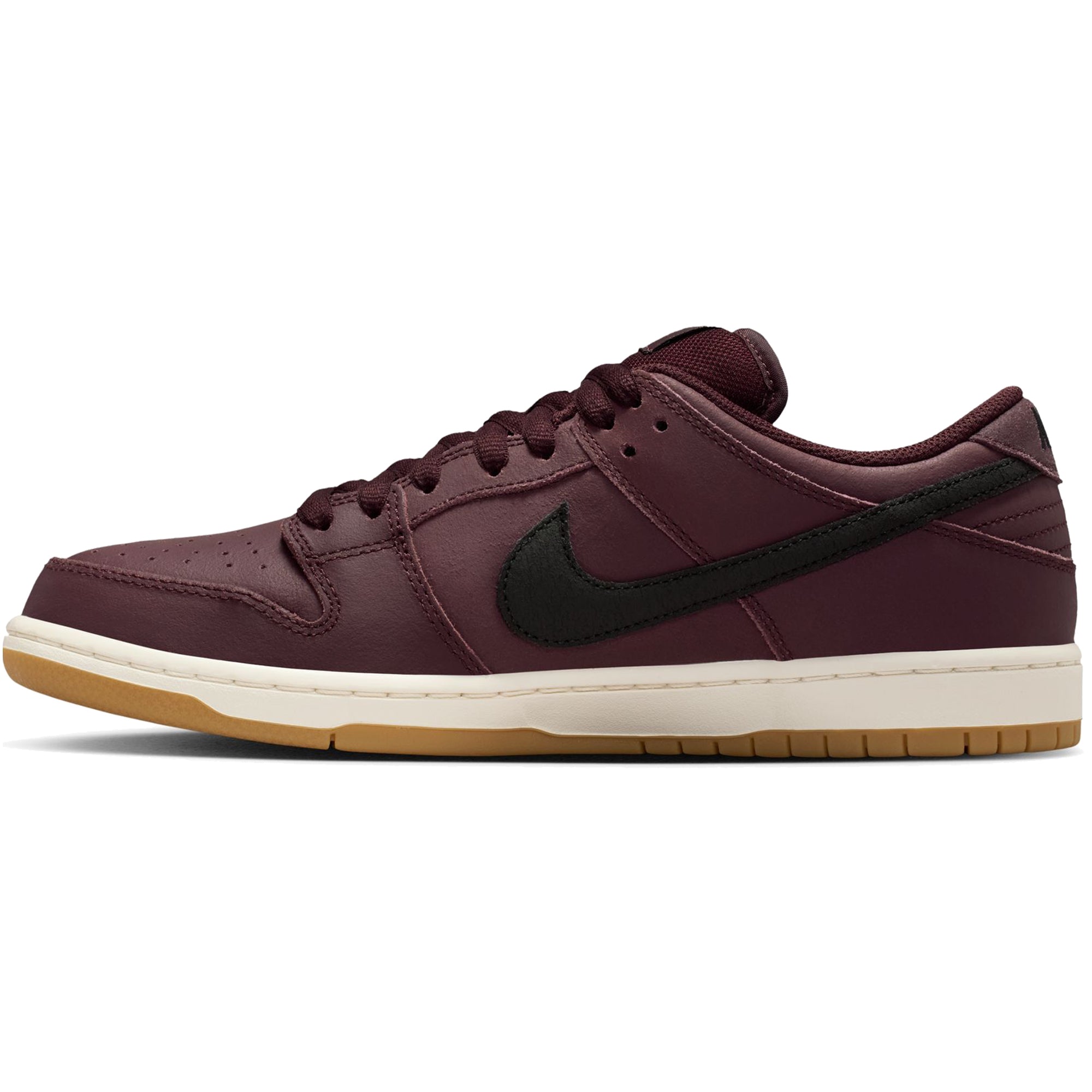 Nike SB Orange Label Dunk Low Pro Shoes Burgundy Crush/Black-Mystic Dates-Sail
