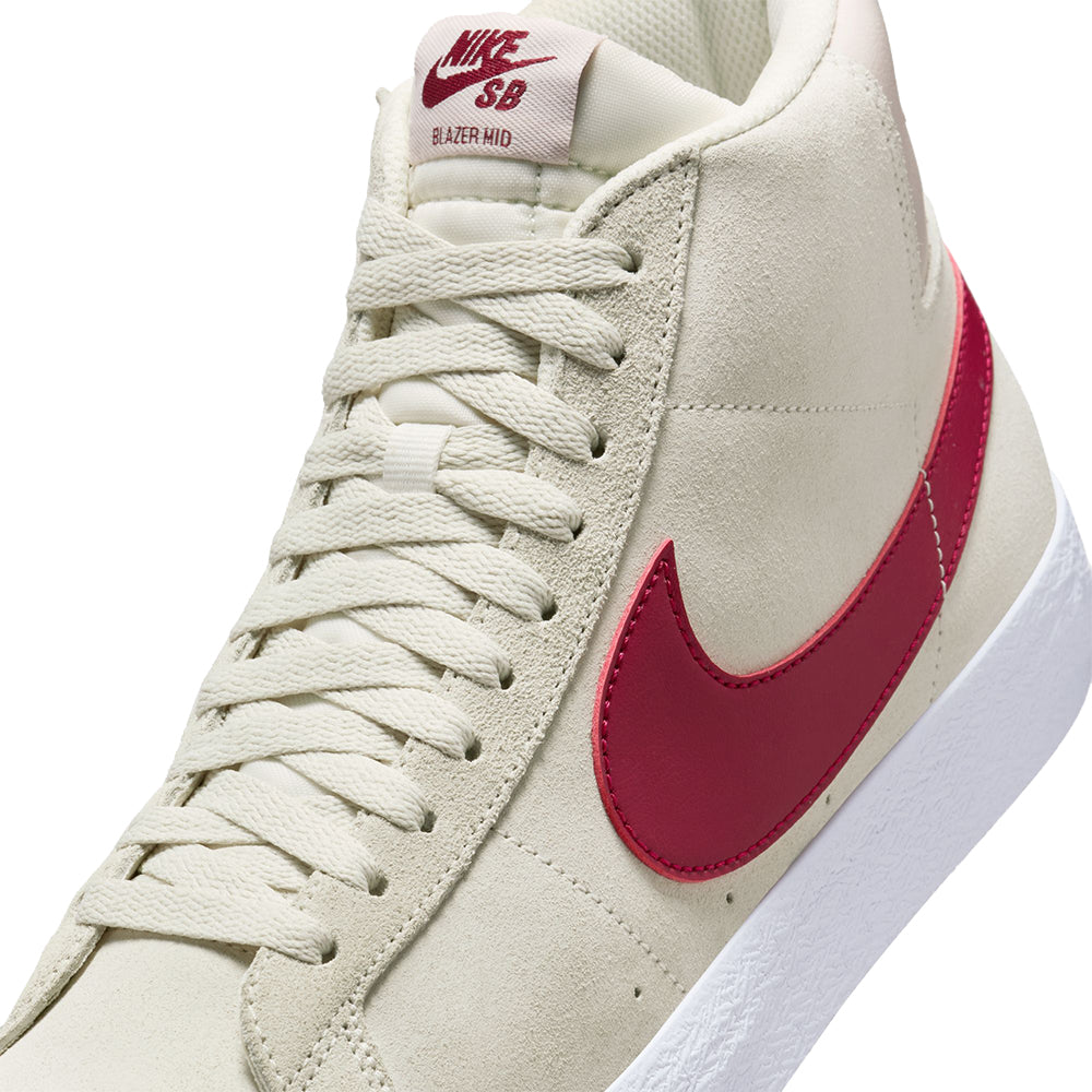 Nike SB Zoom Blazer Mid Shoes Pale Ivory/Noble Red-Silt Red-White