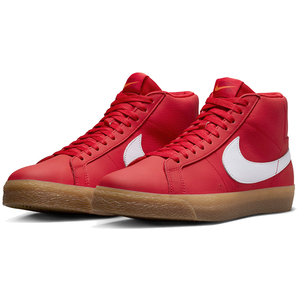 Nike SB Orange Label Zoom Blazer Mid Shoes University Red/White-White