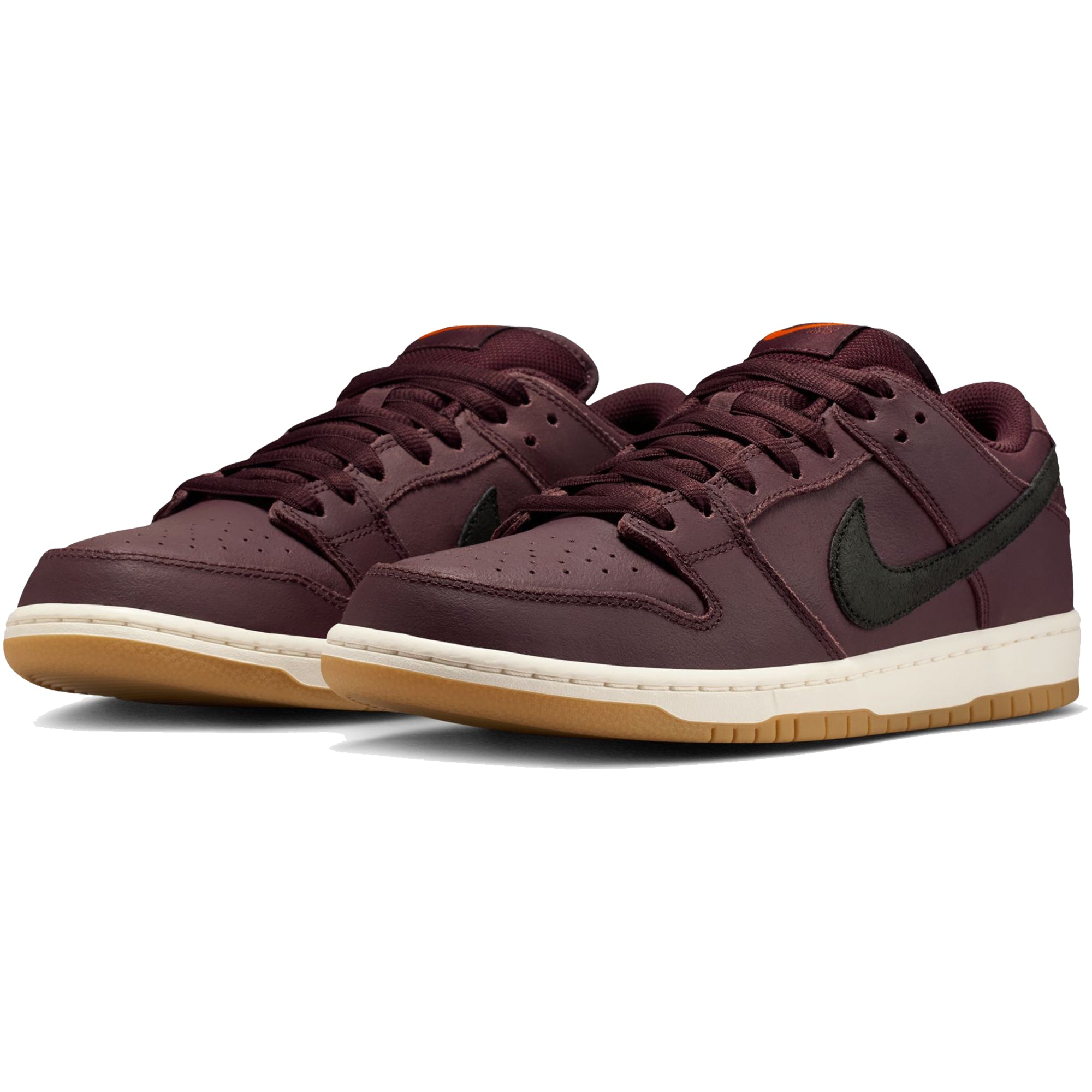 Nike SB Orange Label Dunk Low Pro Shoes Burgundy Crush/Black-Mystic Dates-Sail