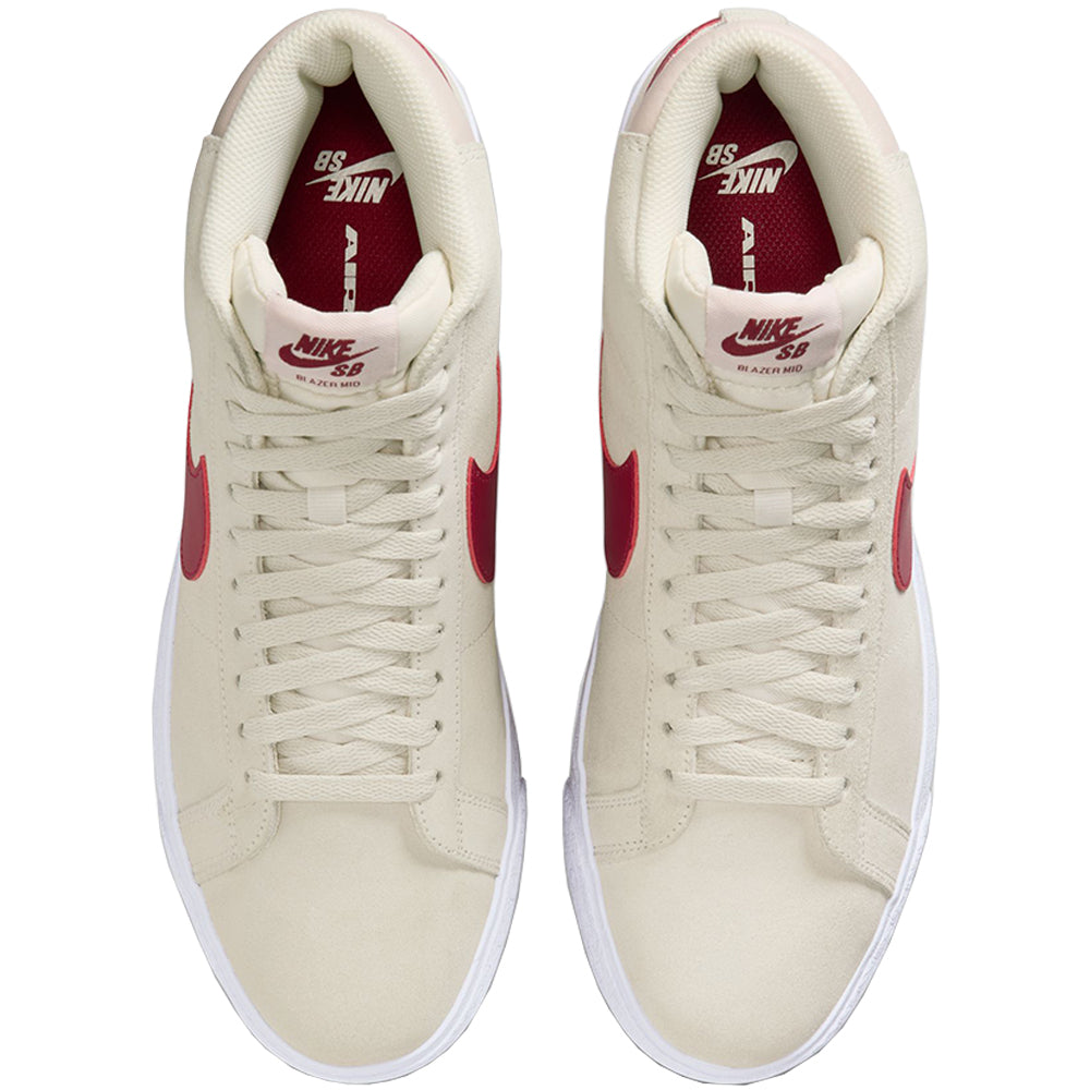 Nike SB Zoom Blazer Mid Shoes Pale Ivory/Noble Red-Silt Red-White