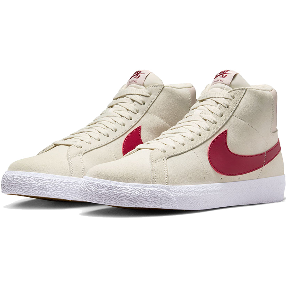 Nike SB Zoom Blazer Mid Shoes Pale Ivory/Noble Red-Silt Red-White