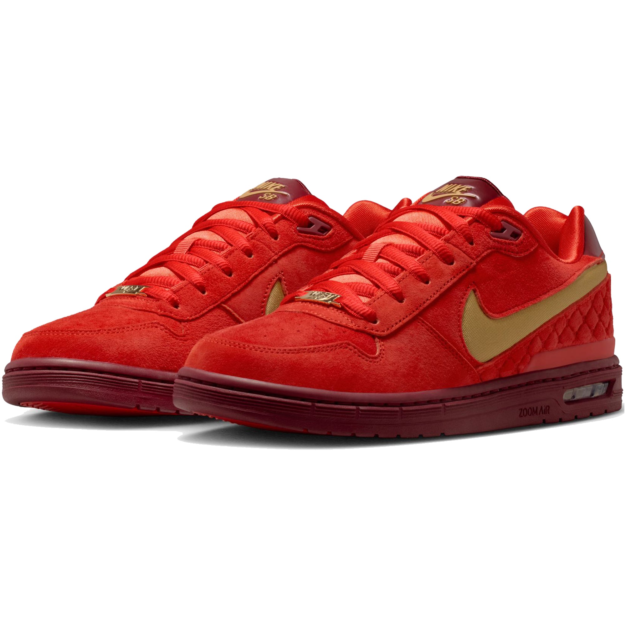 Nike SB Paul Rodriguez Zoom Air Low Shoes Habanero Red/Club Gold-Team Red