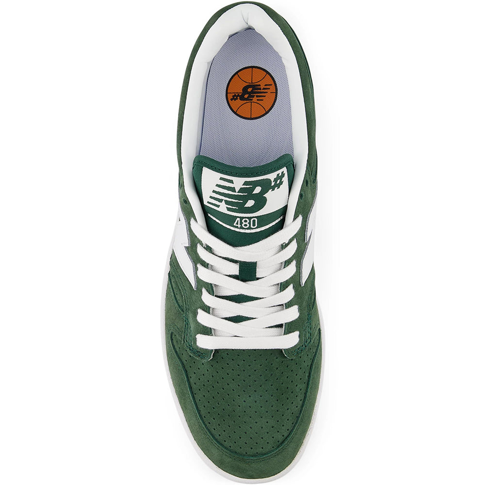 New Balance Numeric 480 Shoes Forest Green/White