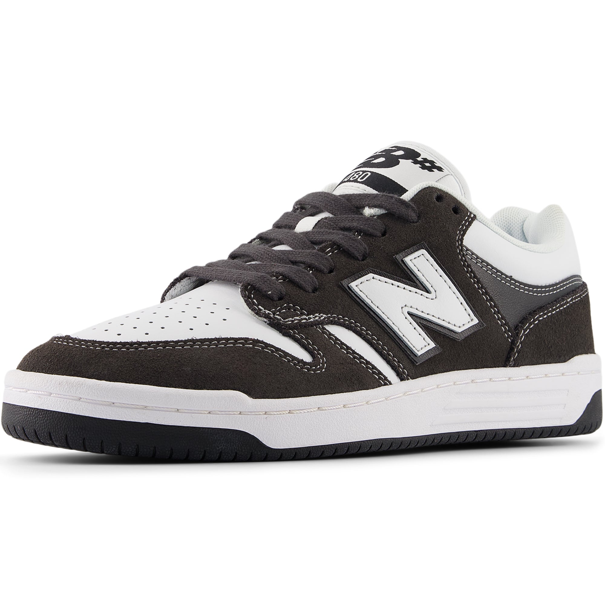 New Balance Numeric 480 Shoes Black Cement/White