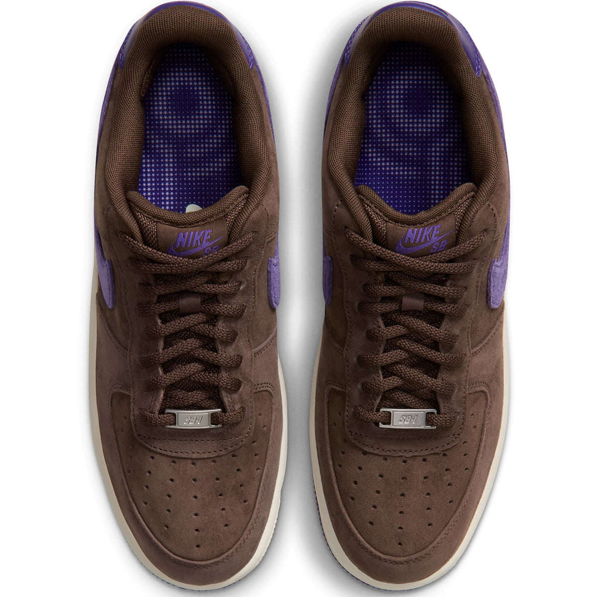 Nike SB Air Force 1 SE Shoes Light Chocolate/Court Purple-Sail
