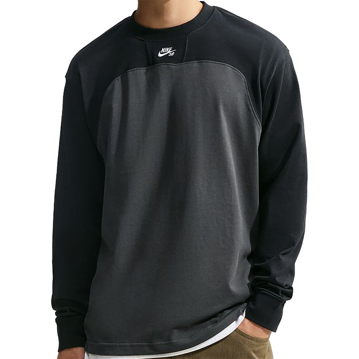 Nike SB Airmail Skate Long Sleeve Top Anthracite/Black/White