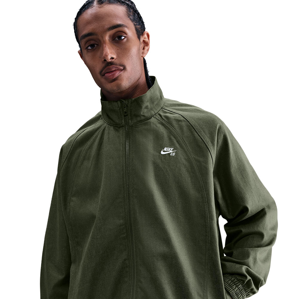 Nike SB Denim Full-Zip Track Jacket Medium Olive/White