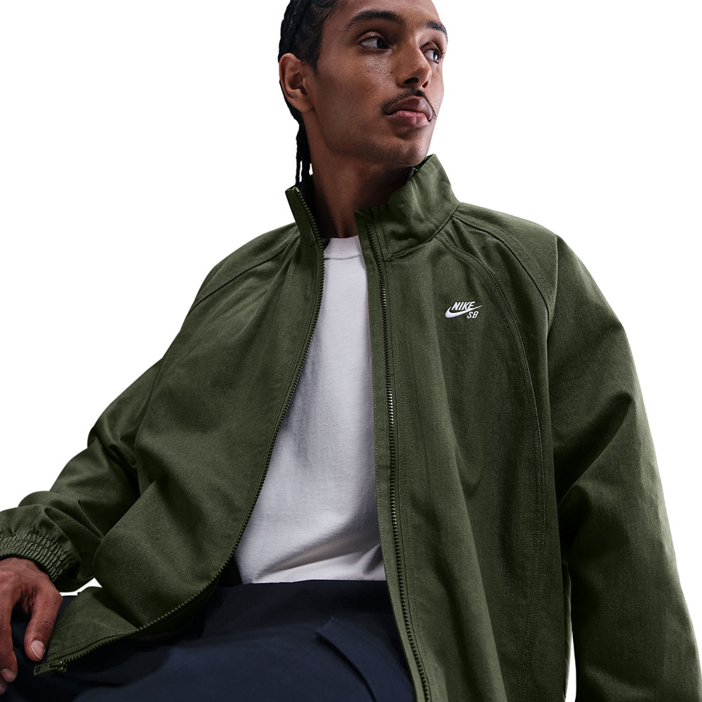 Nike SB Denim Full-Zip Track Jacket Medium Olive/White