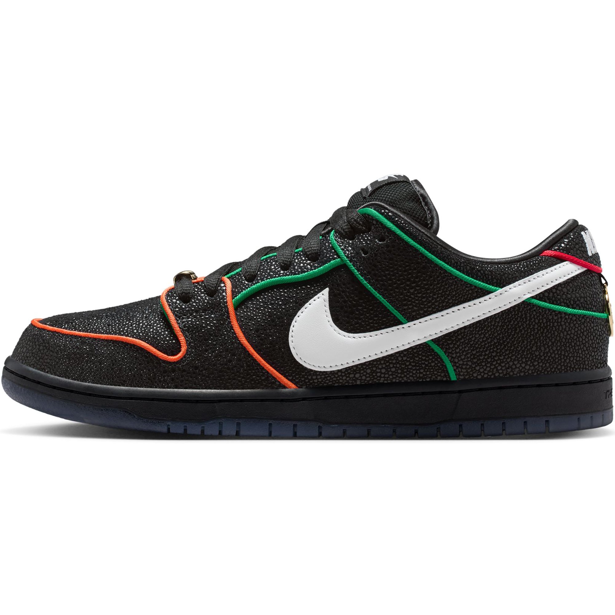 Nike SB Dunk Low Pro Shoes Black/White-Challenge Red-Total Orange