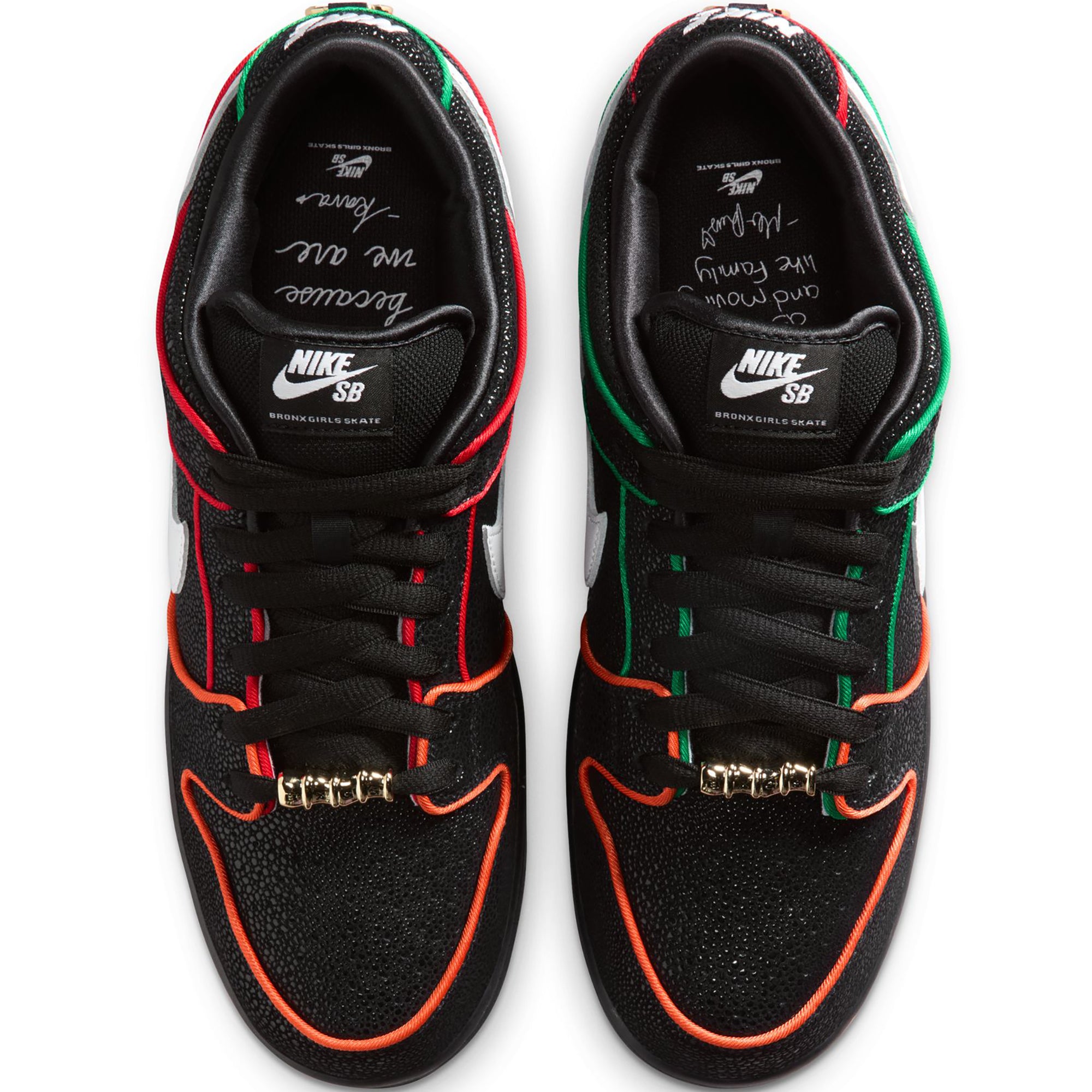 Nike SB Dunk Low Pro Shoes Black/White-Challenge Red-Total Orange