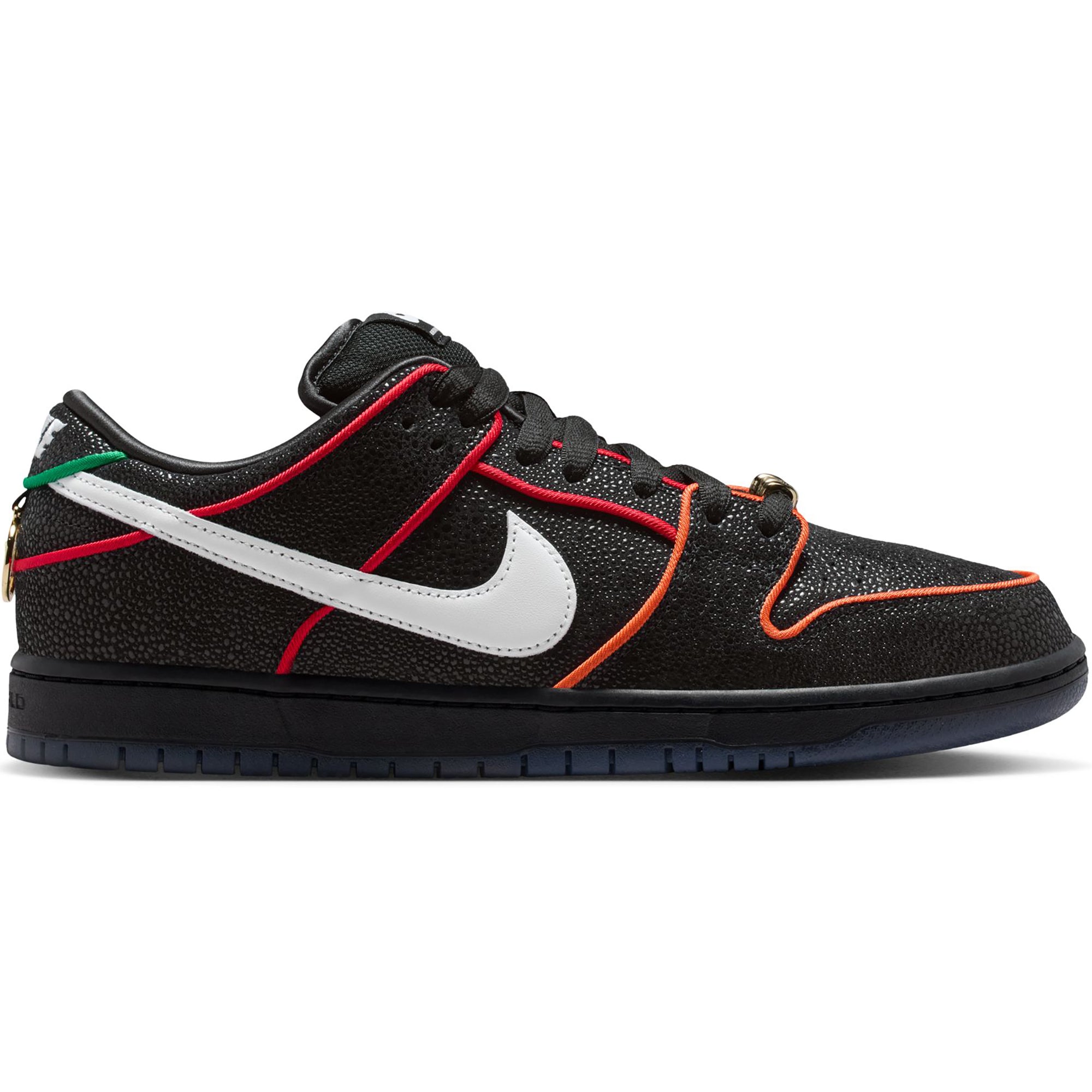 Nike SB Dunk Low Pro Shoes Black/White-Challenge Red-Total Orange