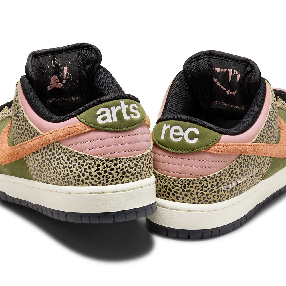 Nike SB Dunk Low Pro x Arts-Rec Shoes Khaki/Amber Brown-Rough Green-Rust Pink