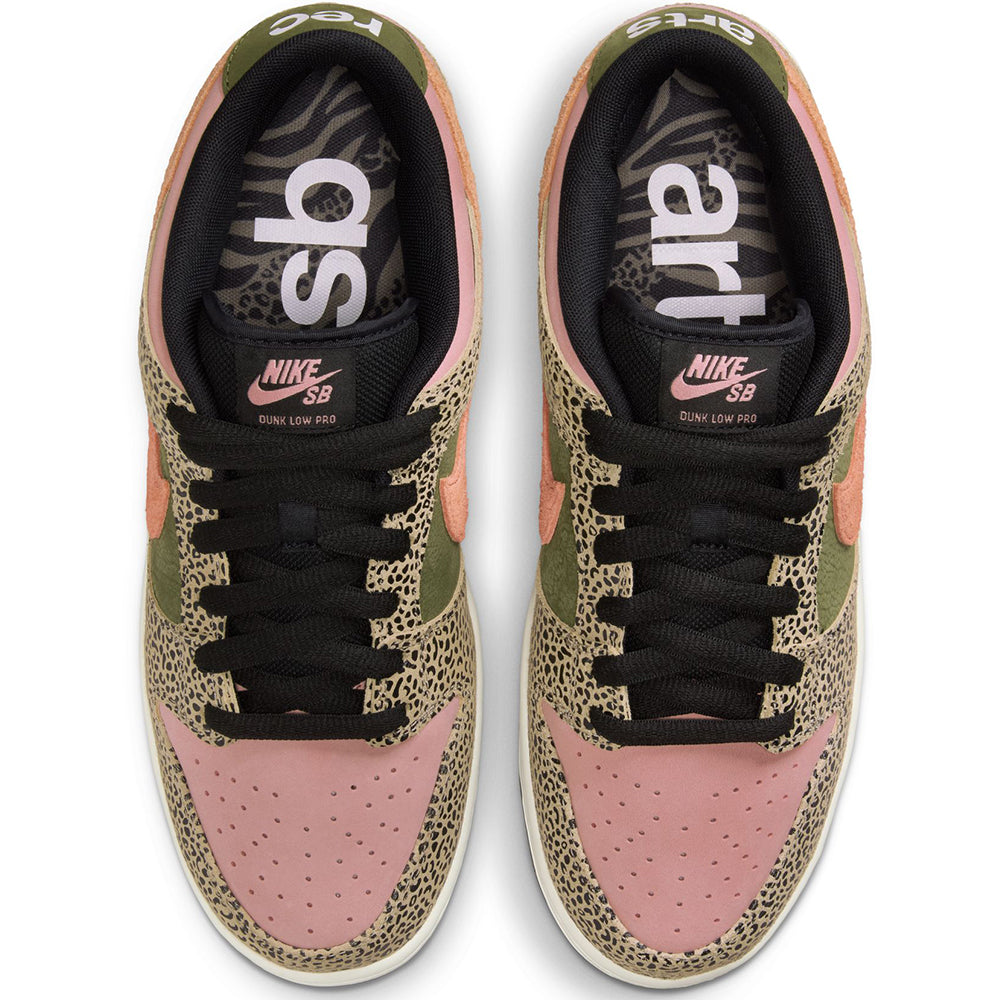 Nike SB Dunk Low Pro x Arts-Rec Shoes Khaki/Amber Brown-Rough Green-Rust Pink