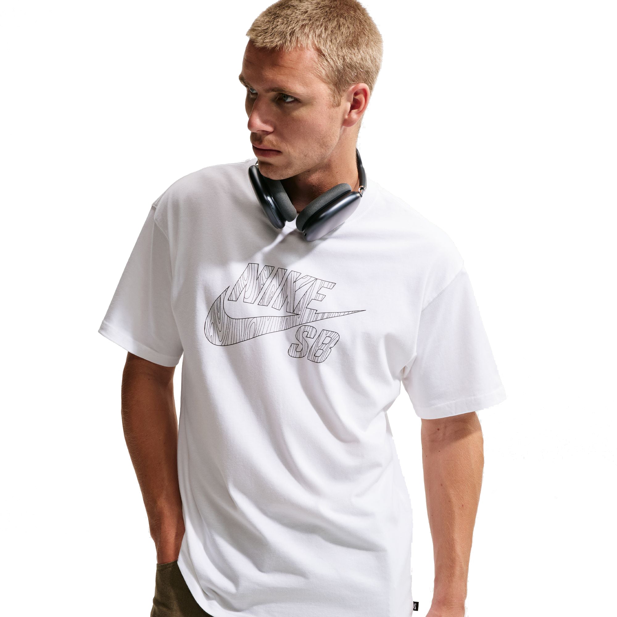 Nike SB Logo Fill Skate T-Shirt White | NOTE shop