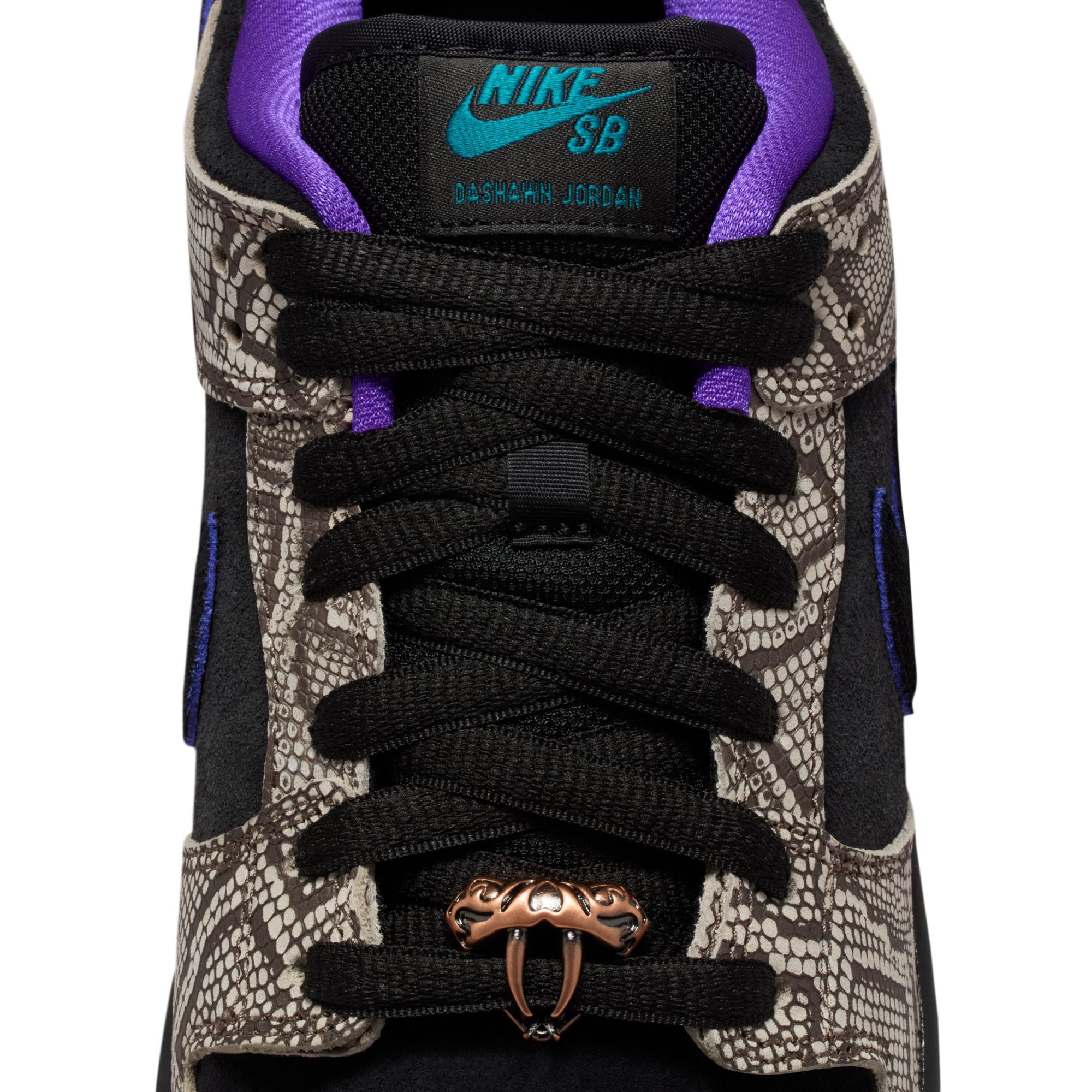 Nike SB Dunk Low Pro x Dashawn Jordan Shoes String/Black-Bright Spruce-Fierce Purple