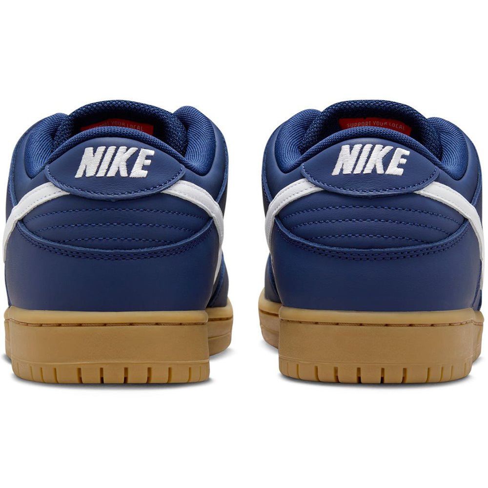 Nike SB Orange Label Dunk Low Pro ISO Shoes Navy/White-Navy-Gum Light Brown