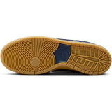 Nike SB Orange Label Dunk Low Pro ISO Shoes Navy/White-Navy-Gum Light Brown