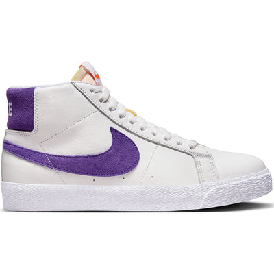 Nike SB Orange Label Zoom Blazer Mid ISO Shoes White/Court Purple-White-Gum Light Brown