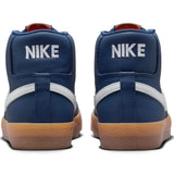 Nike SB Orange Label Zoom Blazer Mid ISO Shoes Navy/White-Navy-Gum Light Brown
