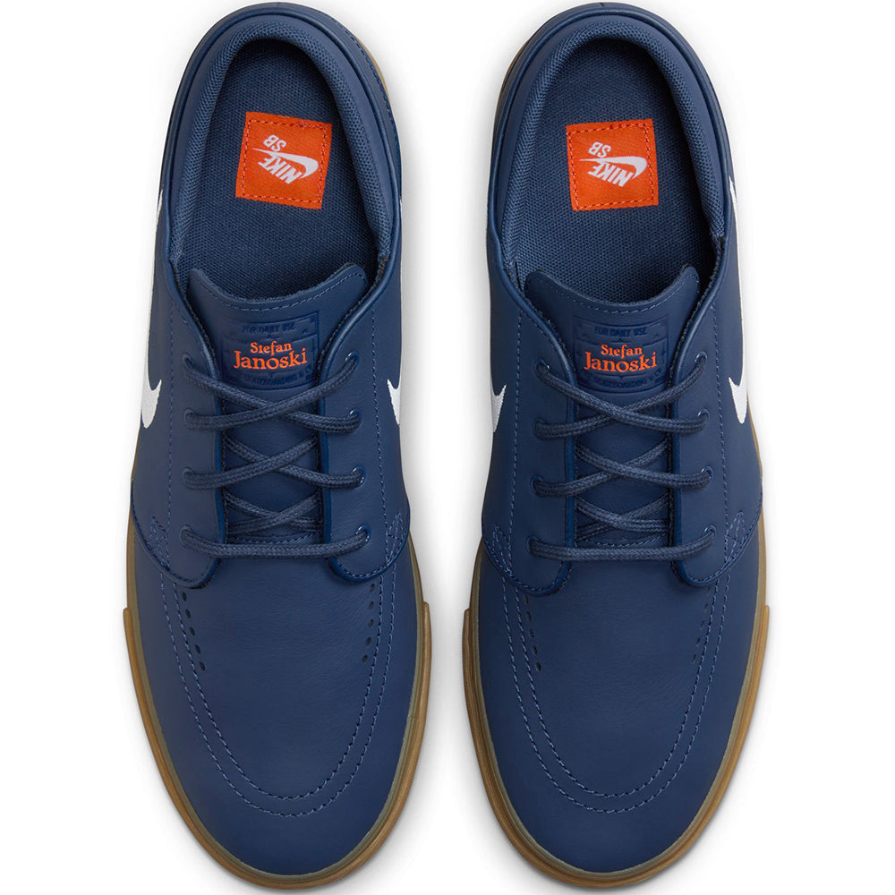 Nike SB Orange Label Zoom Janoski OG+ ISO Shoes Navy/White-Navy-Gum Light Brown