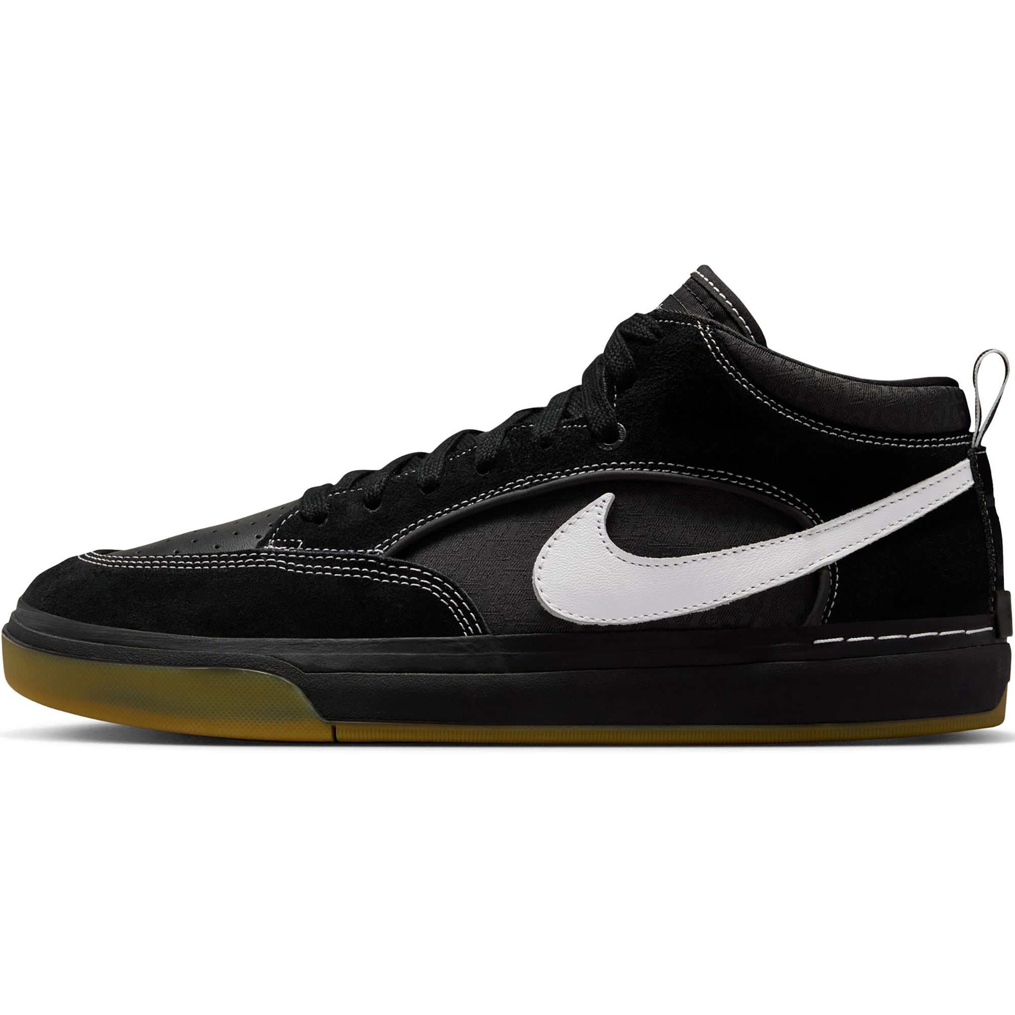 Nike SB React Leo Shoes Black/White-Black-Gum Light Brown