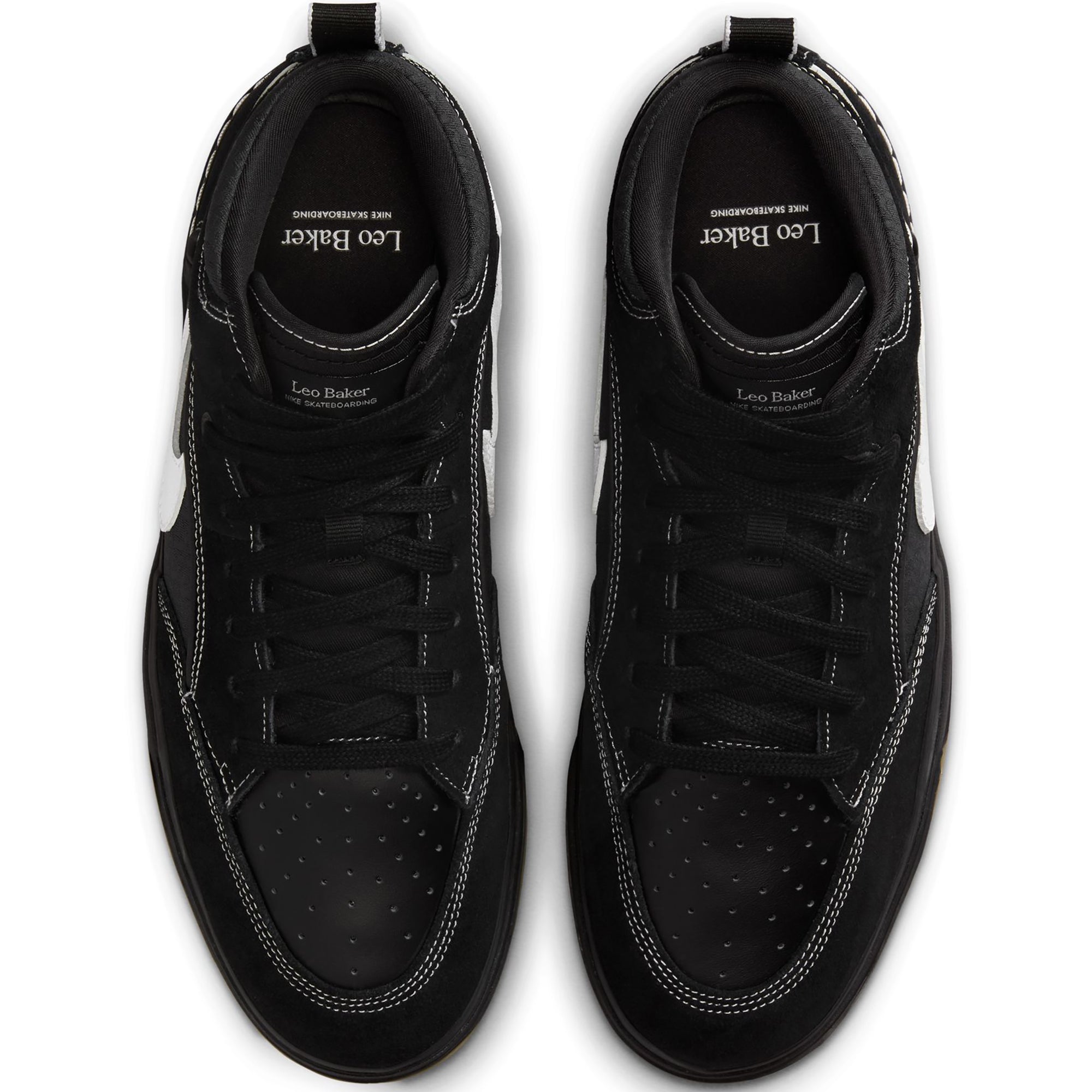 Nike SB React Leo Shoes Black/White-Black-Gum Light Brown