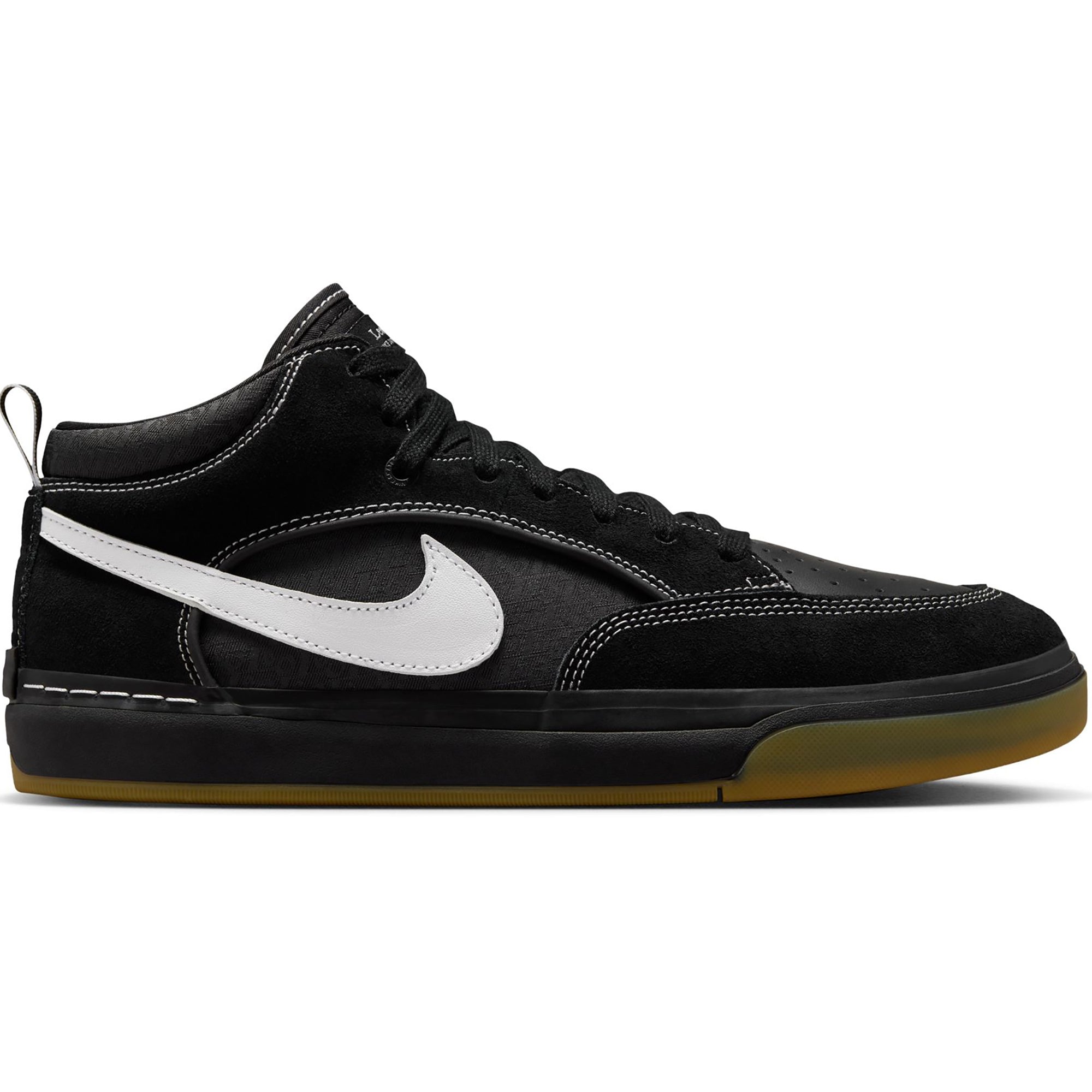 Nike SB React Leo Shoes Black/White-Black-Gum Light Brown