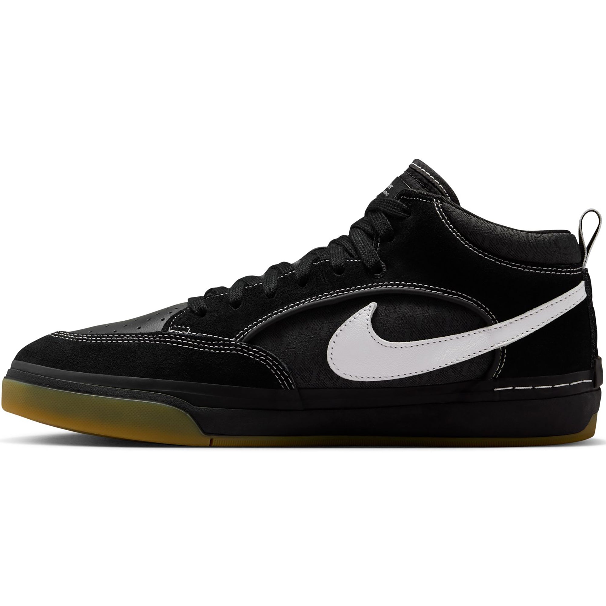 Nike SB React Leo Shoes Black/White-Black-Gum Light Brown