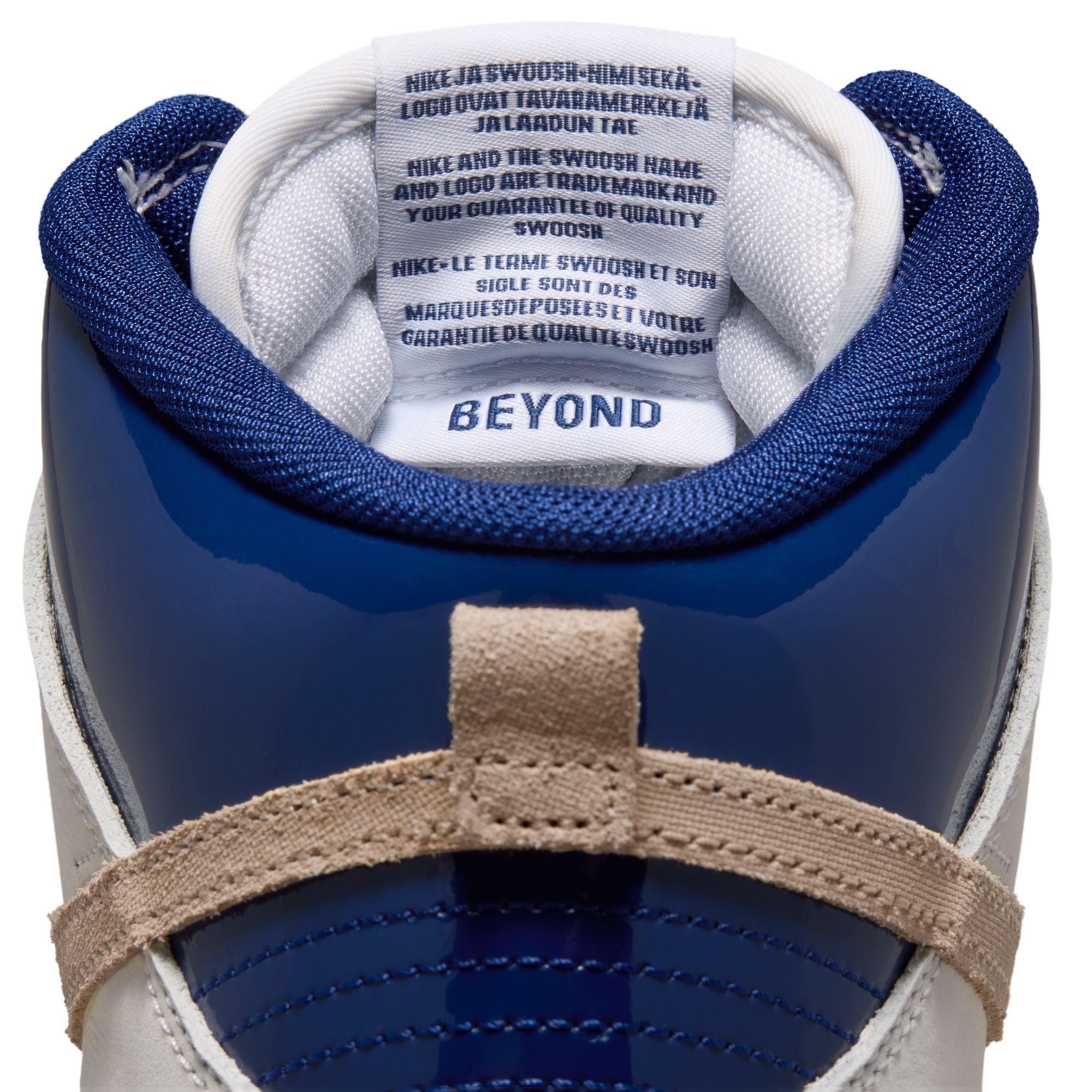 Nike SB x Beyond Store Dunk High Pro QS Shoes White/Ivory-Sand Dune-Blue Void